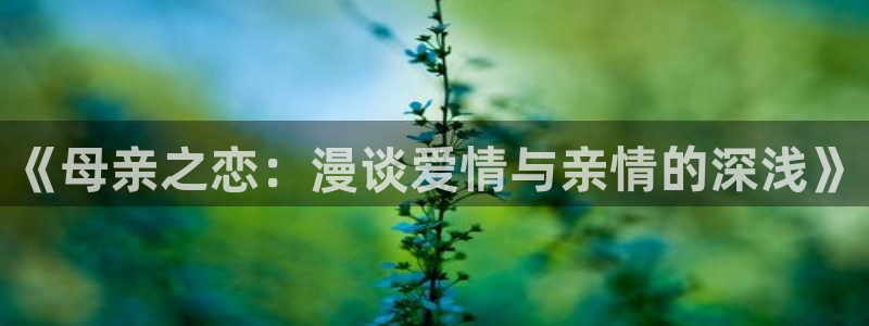汗汗漫画免费观看：《母亲之恋：漫谈爱情与亲情的深浅》